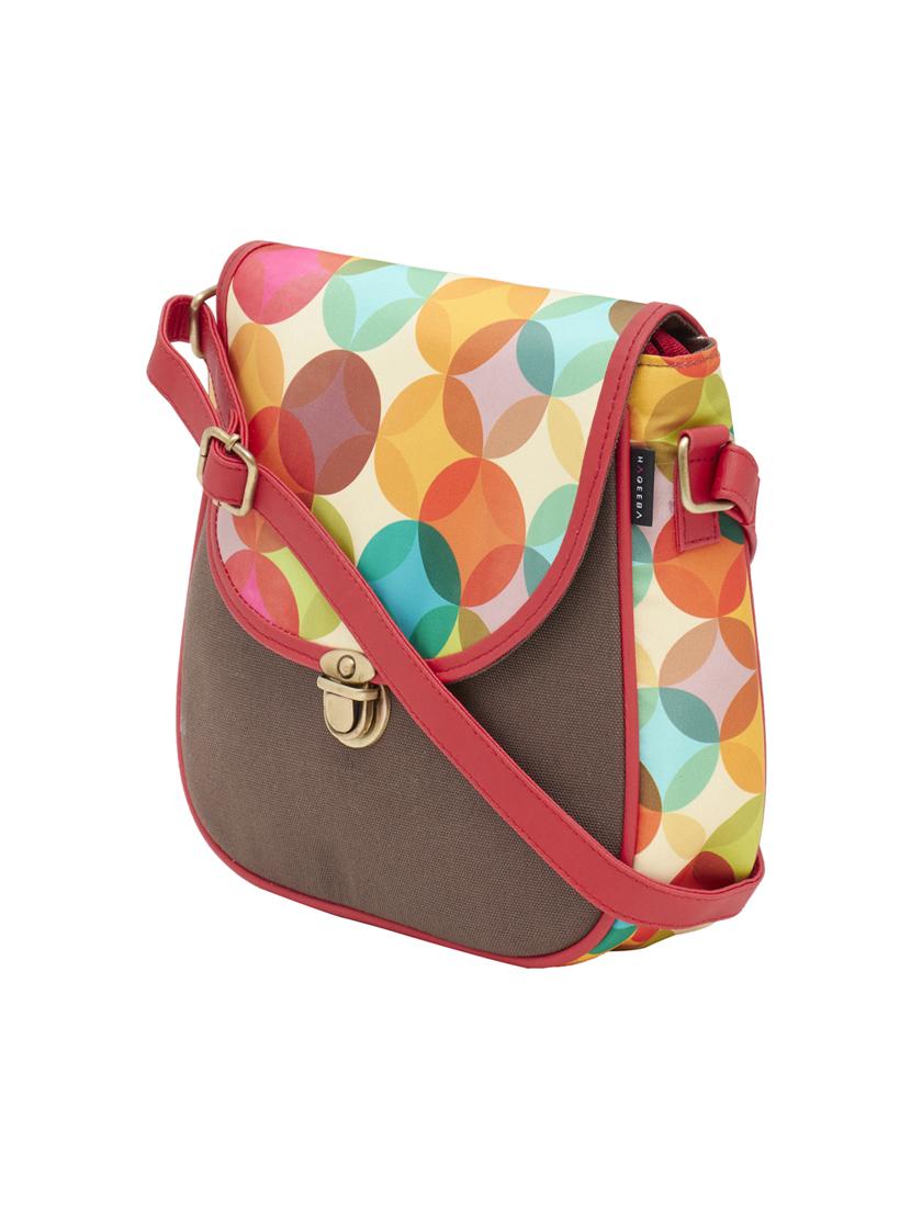 brown canvas regular sling bag - 17459814 - Zoom Image - 5