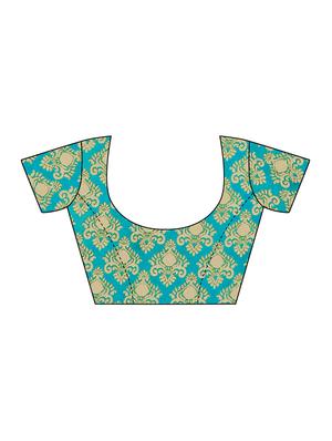 conversational printed saree with blouse - 17459862 - Standard Image - 3