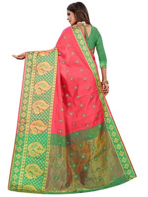 self design banarasi saree with blouse - 17459907 - Standard Image - 2