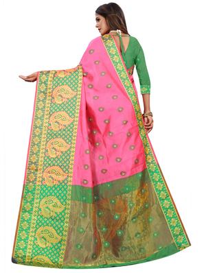 self design banarasi saree with blouse - 17459909 - Standard Image - 2