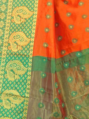 self design banarasi saree with blouse - 17459910 - Standard Image - 3