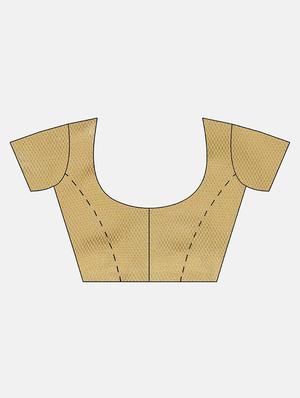 solid woven saree with blouse - 17459968 - Standard Image - 3