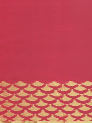 solid woven saree with blouse - 17459968 - Standard Image - 6