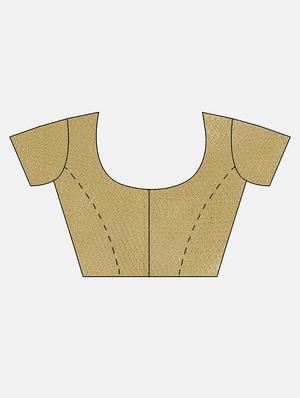 solid woven saree with blouse - 17459980 - Standard Image - 3