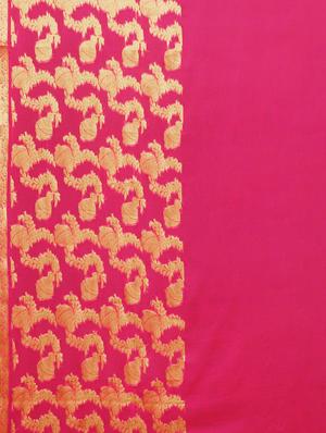 solid woven saree with blouse - 17459980 - Standard Image - 5