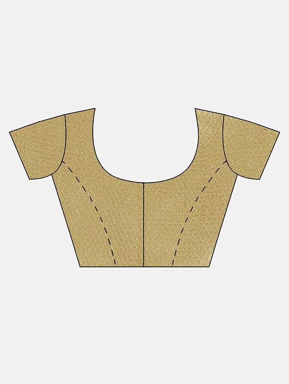 solid woven saree with blouse - 17459980 - Zoom Image - 3