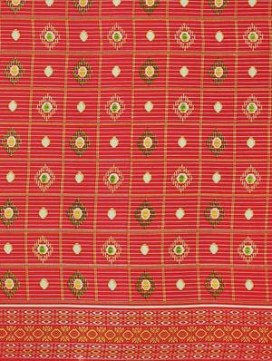 self design printed saree with blouse - 17459983 - Standard Image - 6