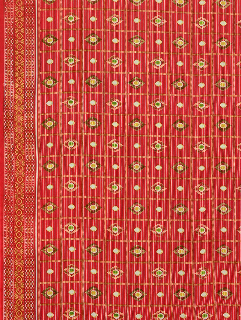 self design printed saree with blouse - 17459983 - Zoom Image - 5