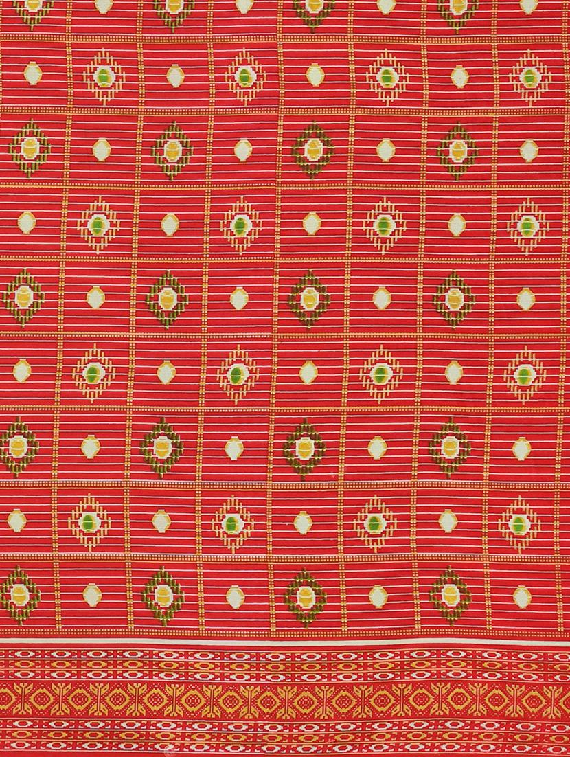 self design printed saree with blouse - 17459983 - Zoom Image - 6