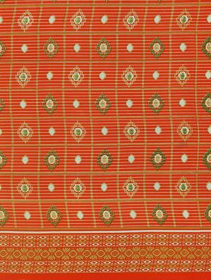 self design printed saree with blouse - 17459984 - Standard Image - 6
