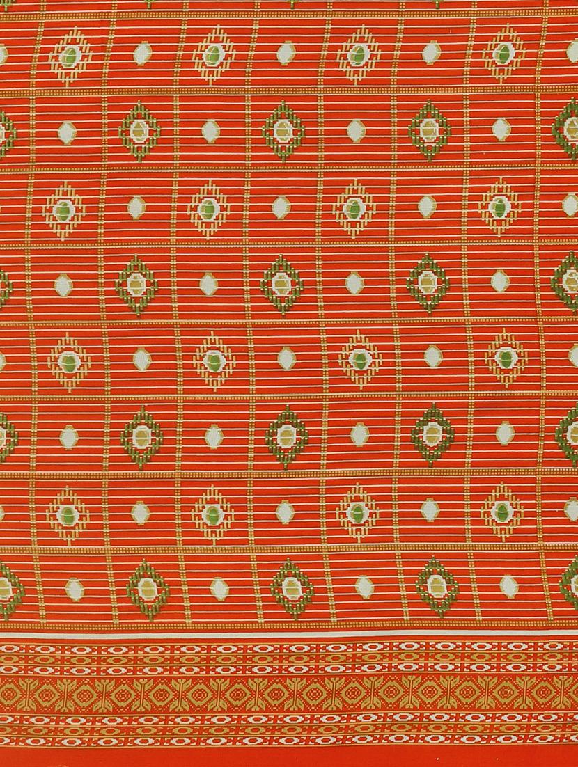 self design printed saree with blouse - 17459984 - Zoom Image - 6