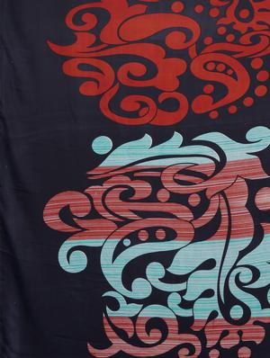 abstract printed saree with blouse - 17459985 - Standard Image - 5