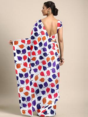 conversational printed saree with blouse - 17460001 - Standard Image - 2