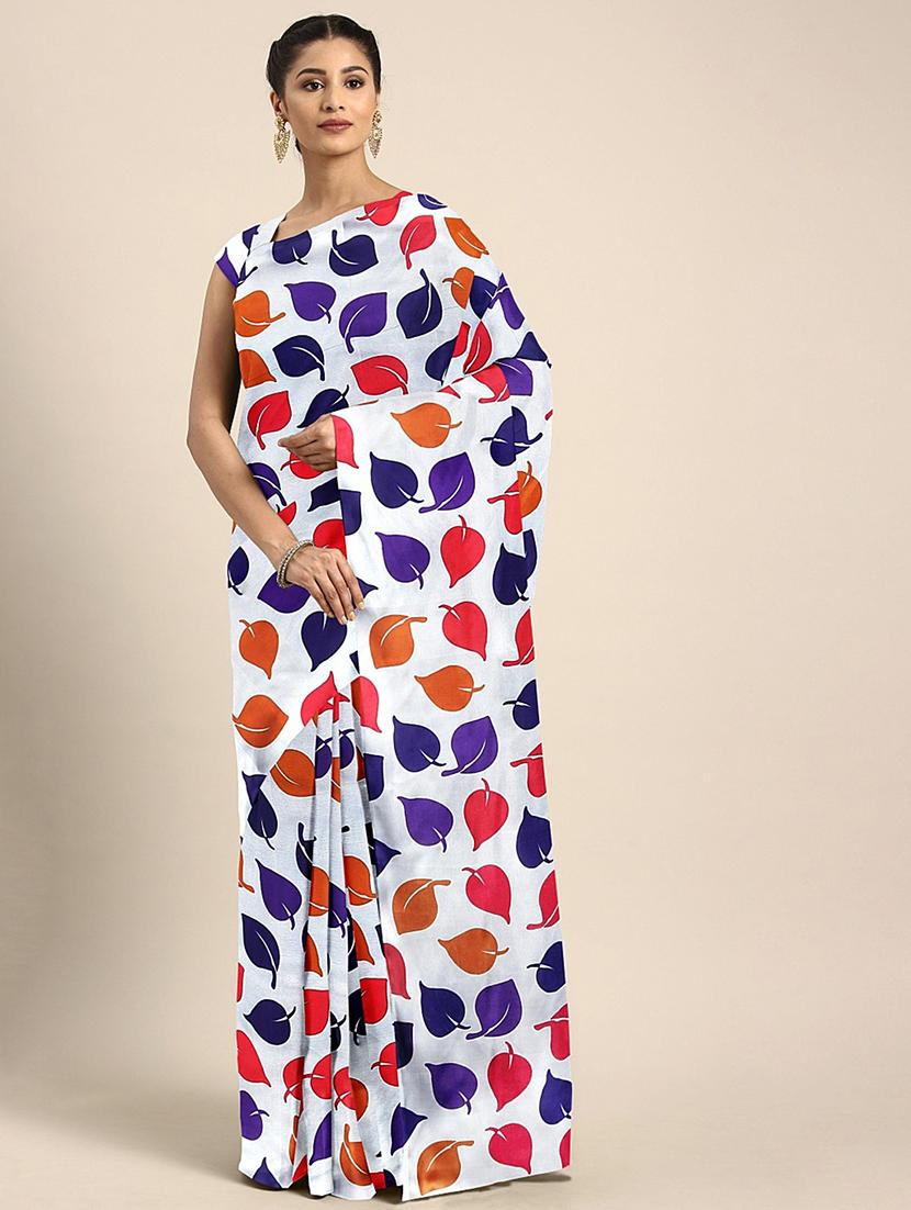 conversational printed saree with blouse - 17460001 - Zoom Image - 1