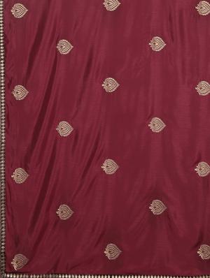 solid printed saree with blouse - 17460006 - Standard Image - 4