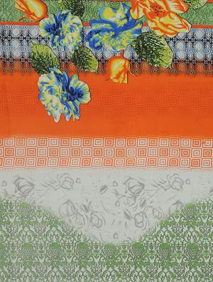 floral printed saree with blouse - 17460008 - Standard Image - 6