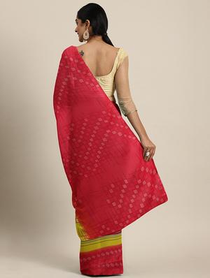 floral printed saree with blouse - 17460014 - Standard Image - 2