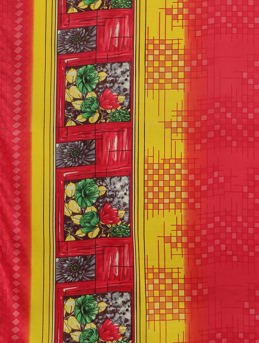 floral printed saree with blouse - 17460014 - Zoom Image - 6