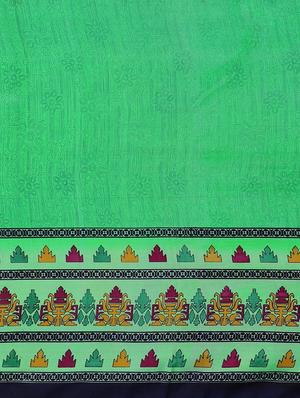solid printed saree with blouse - 17460018 - Standard Image - 5