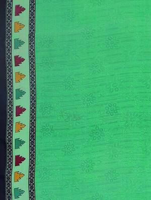 solid printed saree with blouse - 17460018 - Standard Image - 6