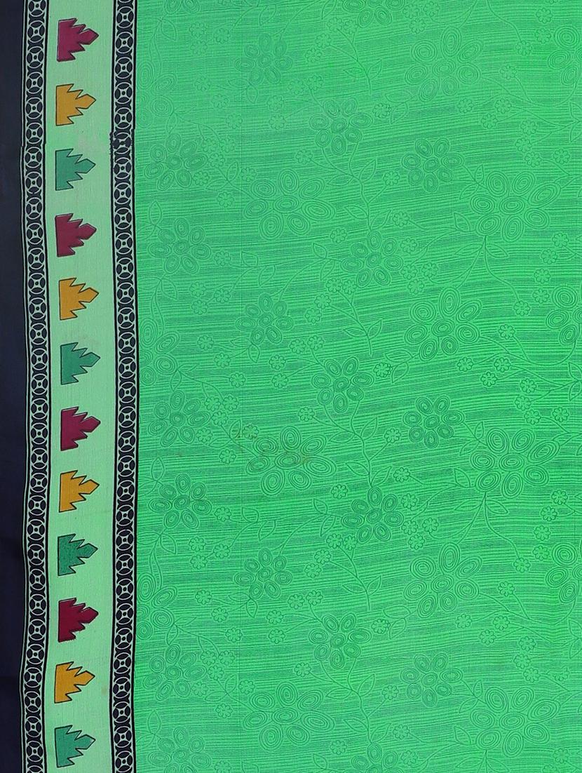 solid printed saree with blouse - 17460018 - Zoom Image - 6