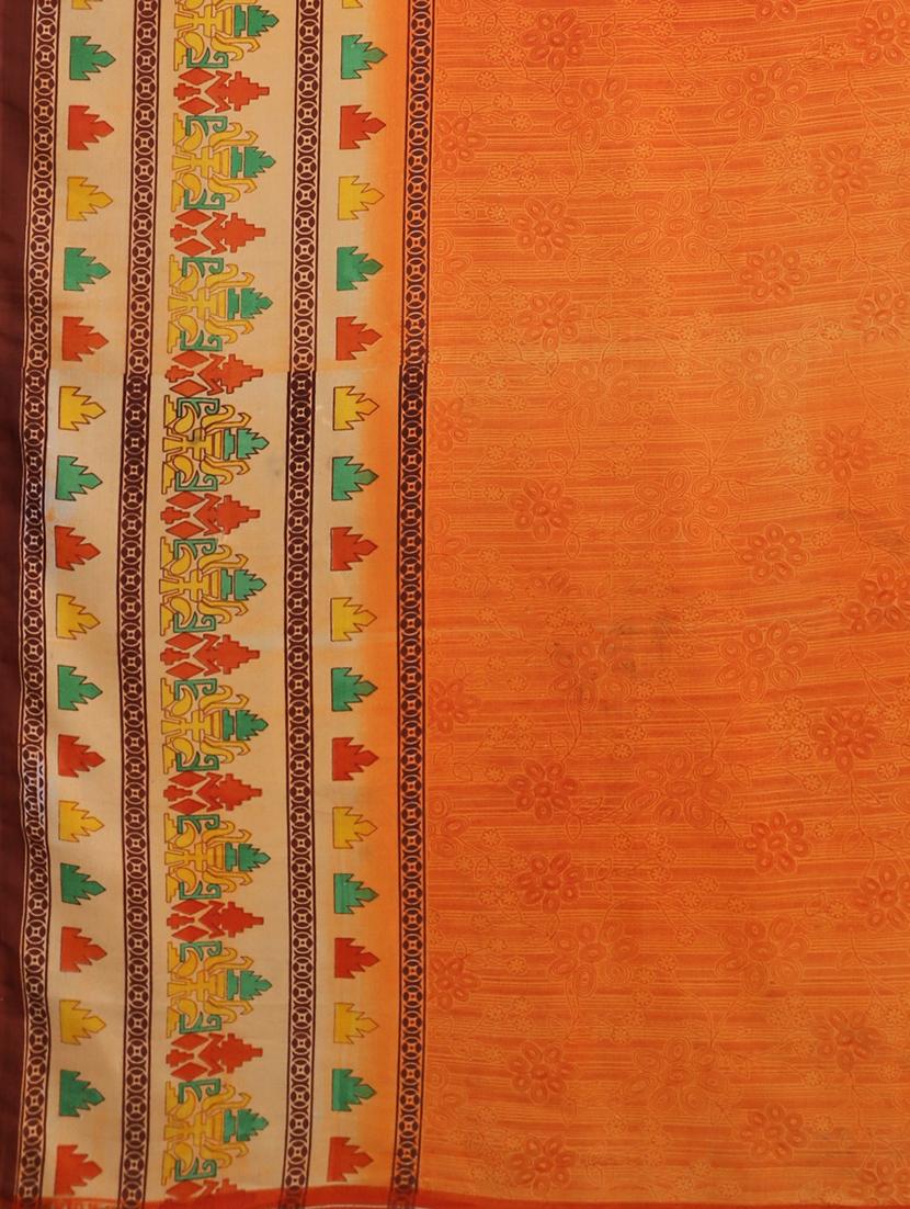 bordered printed saree with blouse - 17460020 - Zoom Image - 6