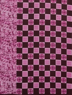 checkered printed saree with blouse - 17460022 - Standard Image - 5
