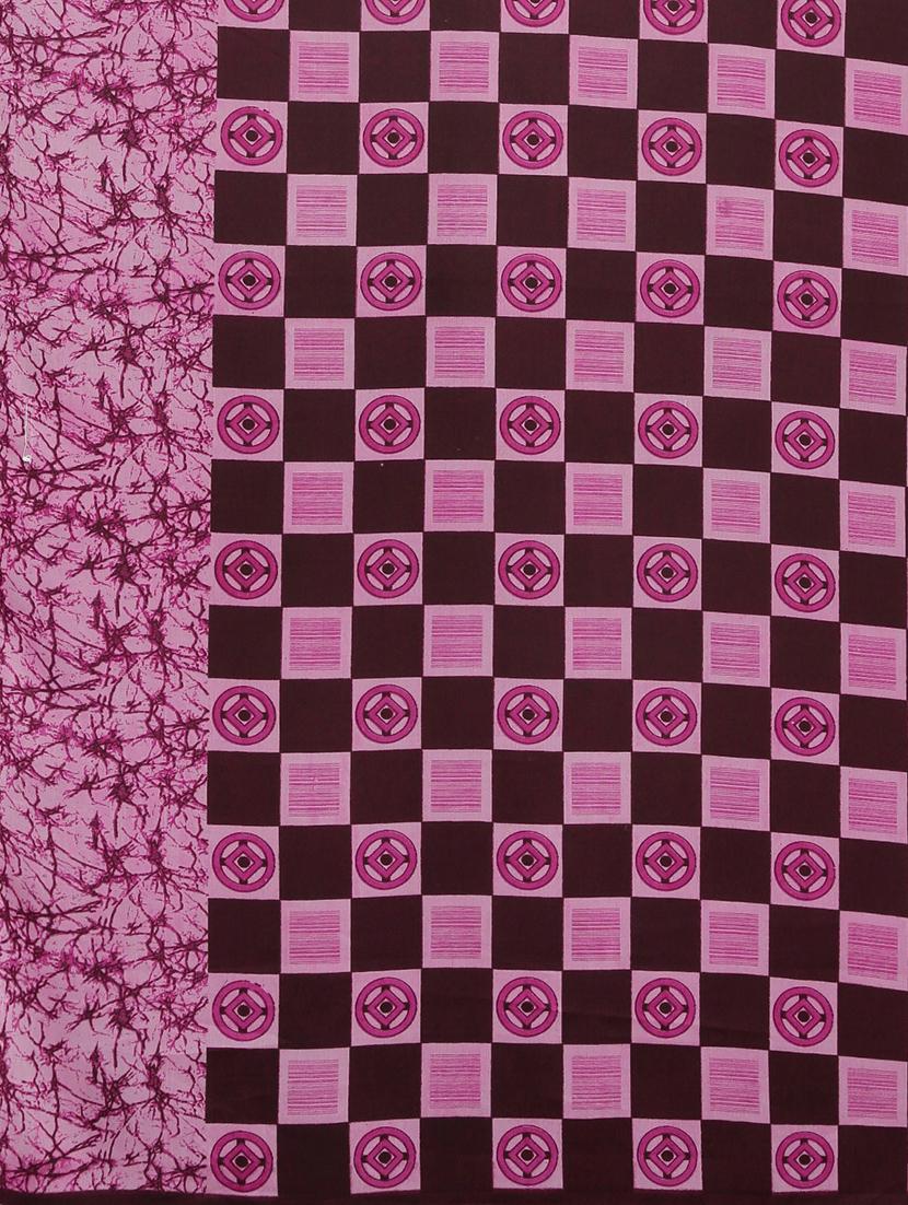 checkered printed saree with blouse - 17460022 - Zoom Image - 5