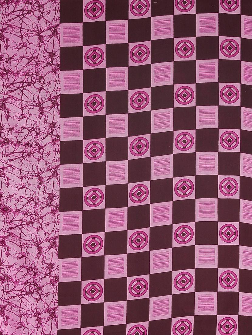 checkered printed saree with blouse - 17460022 - Zoom Image - 6