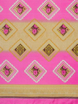 floral printed saree with blouse - 17460029 - Standard Image - 4