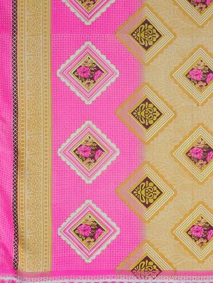 floral printed saree with blouse - 17460029 - Standard Image - 6