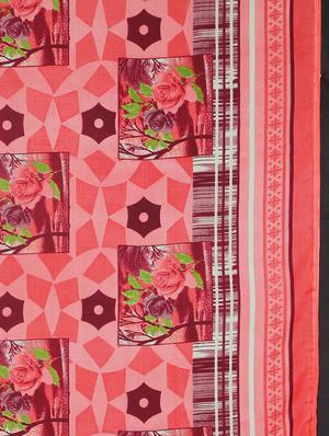 floral printed saree with blouse - 17460031 - Standard Image - 6