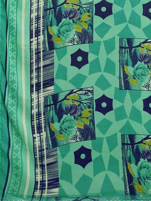 geometrical printed saree with blouse - 17460033 - Standard Image - 5