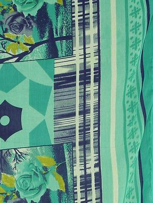 geometrical printed saree with blouse - 17460033 - Standard Image - 6