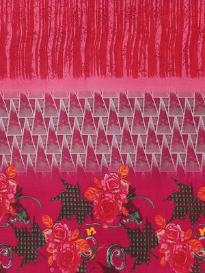 floral printed saree with blouse - 17460043 - Standard Image - 5