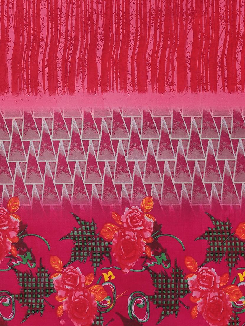 floral printed saree with blouse - 17460043 - Zoom Image - 5