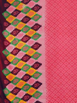 geometrical printed saree with blouse - 17460070 - Standard Image - 5