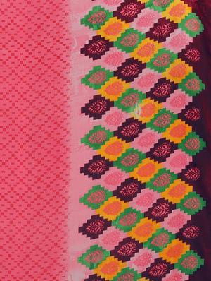geometrical printed saree with blouse - 17460070 - Standard Image - 6