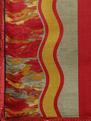 abstract printed saree with blouse - 17460096 - Standard Image - 4