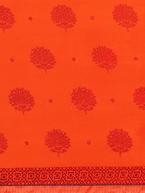 floral printed saree with blouse - 17460098 - Standard Image - 6