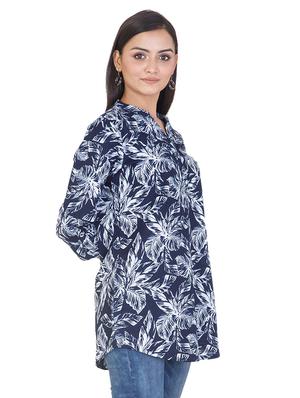 notch neck tropical tunic - 17460901 - Standard Image - 2