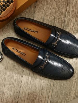 blue patent leather slip on loafers - 17461199 - Standard Image - 2
