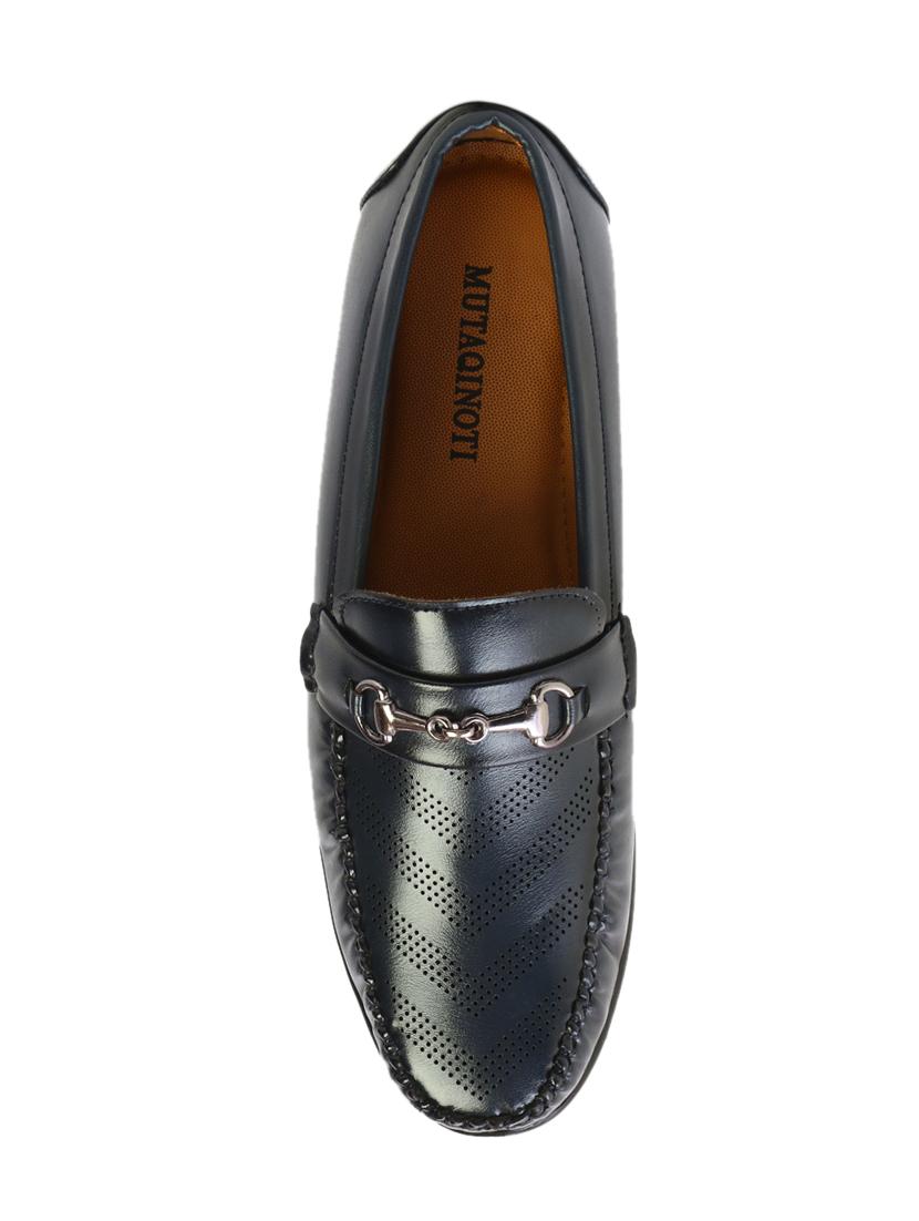blue patent leather slip on loafers - 17461199 - Zoom Image - 4