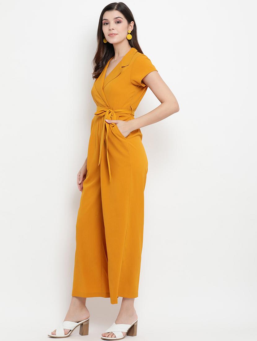 tie front full leg jumpsuit - 17461208 - Zoom Image - 2