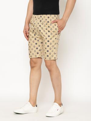 beige printed shorts - 17461236 - Standard Image - 2