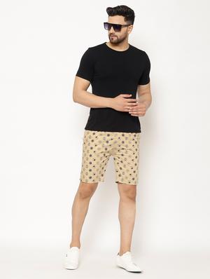 beige printed shorts - 17461236 - Standard Image - 4