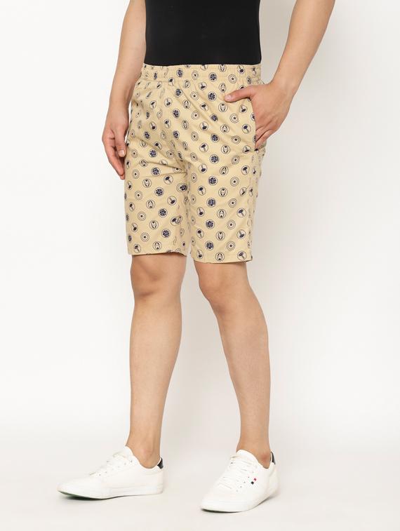 beige printed shorts - 17461236 - Zoom Image - 2