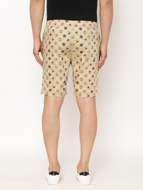 beige printed shorts - 17461236 - Zoom Image - 3