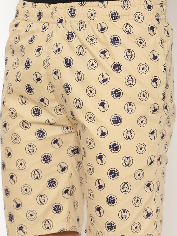 beige printed shorts - 17461236 - Zoom Image - 5