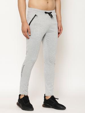 grey solid full length track pant - 17461283 - Standard Image - 2